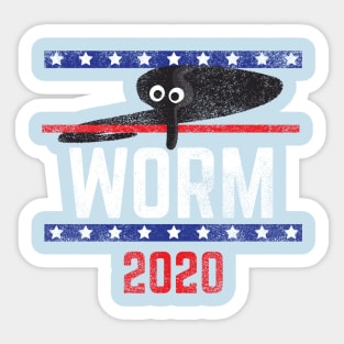 Magic Worm On A String Meme Black Worm 2020 for President Sticker